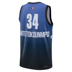 Maillot Basket Homme All-Star 2023 Team 1 Giannis Antetokounmpo 34 Nike Bleu Swingman